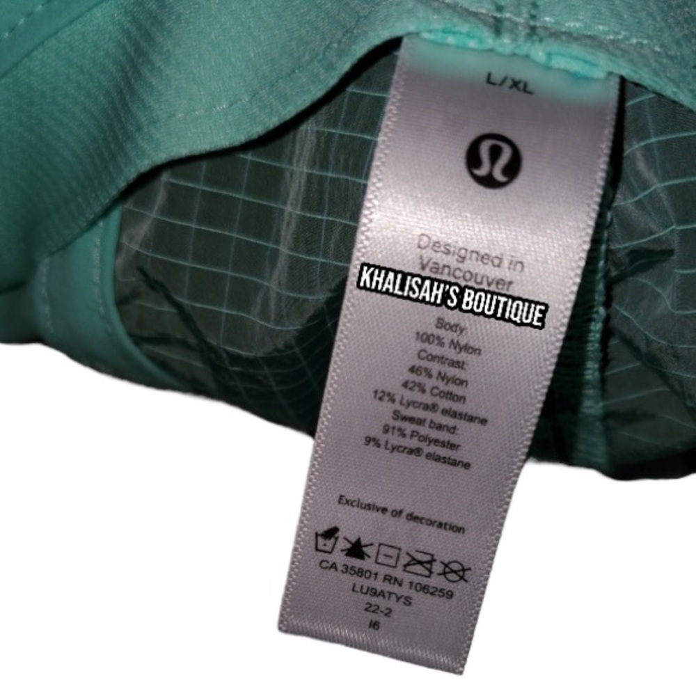 New with Tags!!! Lululemon Drawcord Hiking Cap Wild Mint Green Dewy Tiffany Blue - Picture 8 of 13